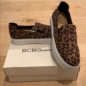 Leopard platform sneakers